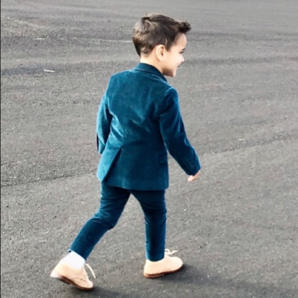 velvet green suit.